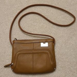 Brown Tignanello cross body purse